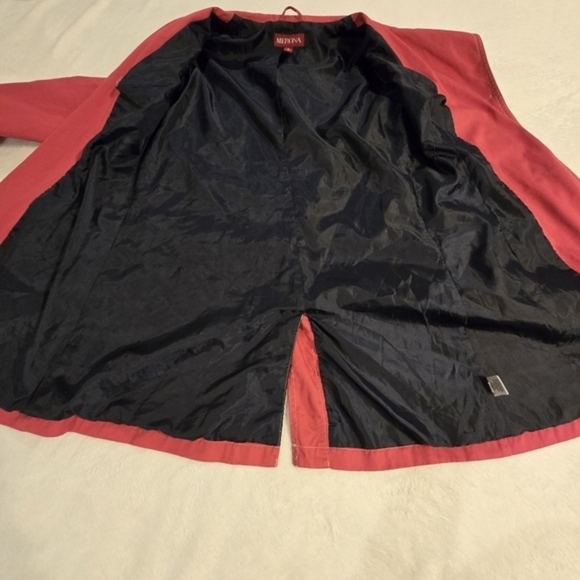 Merona Women's Button Down Dark Pink Rain Trench Coat Size Small - Picture 8 of 16